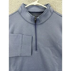 Hickey Freeman Sweater Men's XL‎ Blue 1/4 Zip Performance Soft Stretch Golf